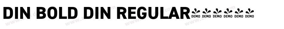 DIN BOLD DIN REGULAR字体转换